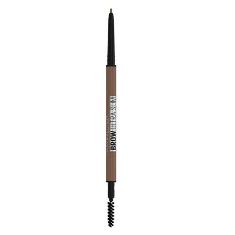 Maybelline Brow Ultra Slim Defining Eyebrow Pencil in Medium Brown with precise tip for natural eyebrow shaping and filling.