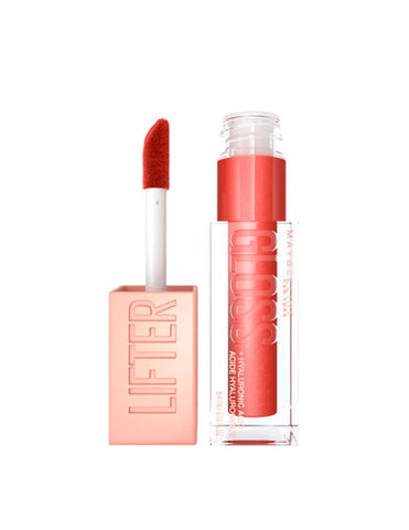 Maybelline Lip Gloss Lifter Hyaluron Bronz by Jag Couture London-New York, showing the glossy lip gloss tube and applicator.