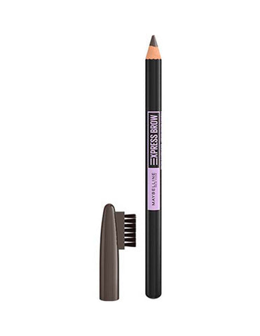 Maybelline Express Brow Eyebrow Pencil in 04 Medium Brown, 3g, with sharpened tip and spoolie brush for precise eyebrow shaping.