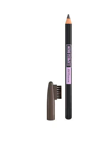 Maybelline Express Brow Eyebrow Pencil in 05 Deep Brown, 4.3g, with a pencil tip and spoolie brush for shaping brows.