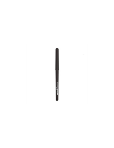 Close-up of Maybelline Mayb Eyeliner Lasting Drama in sleek black pencil, showcasing smooth texture and precise tip.