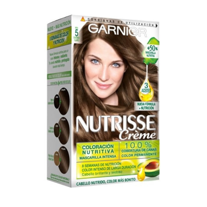 Garnier Nutrisse Crème Nourishing Color 5 Light Brown Jag Couture London - New York