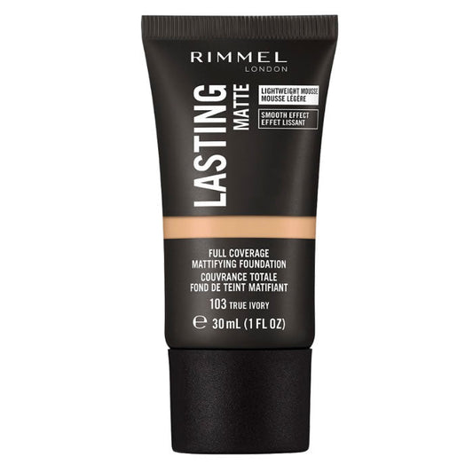 Rimmel London Lasting Matte Foundation 103 True Ivory 30ml Jag Couture London - New York