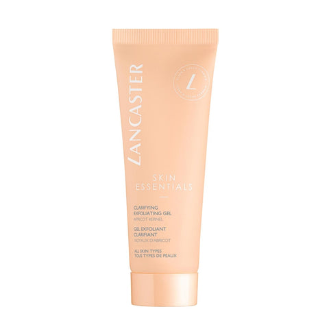 Jag Couture London New York Lancaster Skin Essentials Clarifying Exfoliating Gel 75ml bottle displayed with label details.