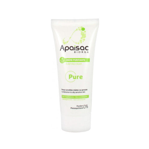 Jag Couture London New York Biorga Apaisac Purifying Cream 40ml tube, soothing skincare product with white packaging and blue accents.