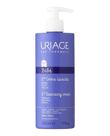 Uriage 1st Cleansing Cream by Jag Couture London - New York, creamy facial cleanser in a tube with a white and blue packaging.