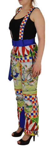 Multicolor printed snow trousers by Dolce & Gabbana, featuring vibrant patterns and winter-ready design.