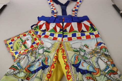 Multicolor printed snow trousers by Dolce & Gabbana, featuring vibrant patterns and winter-ready design.