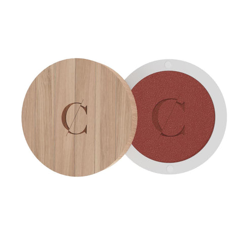 Couleur Caramel Sunkissed eyeshadow in Cuivre Rouge, 2.5g, with warm reddish-orange shade in a sleek compact.