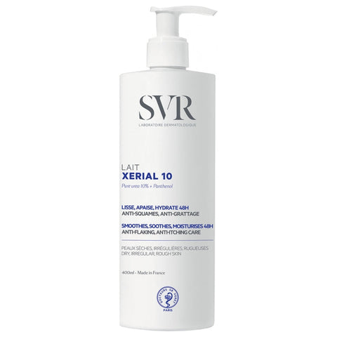 Jag Couture London Xérial 10 Body Milk in 400ml bottle, moisturizing skincare product with smooth, creamy texture.