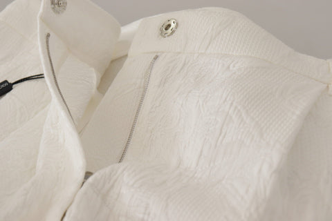 White High Waist Culotte Cotton Shorts
