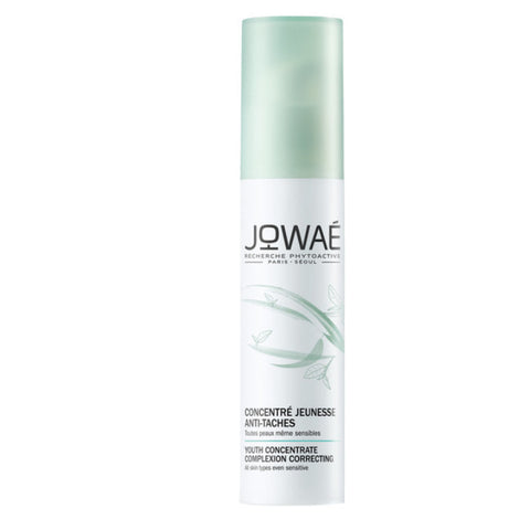 Jowaé Youth Concentrate Complexion Correcting serum in a 30ml bottle, with sleek packaging and applicator.