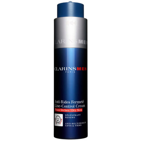 Jag Couture London New York ClarinsMen Line-Control Cream for dry skin, 50ml jar with smooth cream texture.