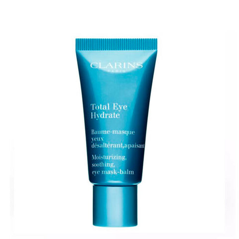 Jag Couture London New York Clarins Total Eye Hydrate 20ml skincare product with a sleek container and clear label.
