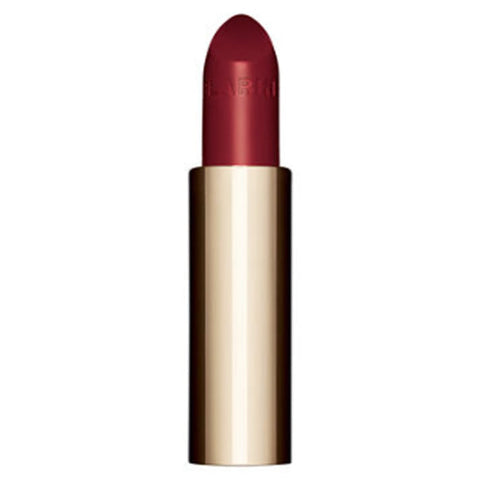 Clarins Joli Rouge Satin lipstick in Burgundy Lily shade, refill pack, 3.5g, displayed with its sleek packaging.