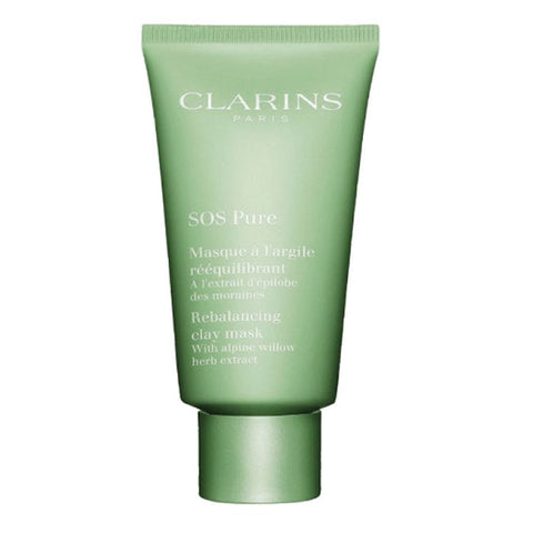 Jag Couture London New York Clarins SOS Pure Rebalancing Clay Mask in 75ml jar, showing the product container with branding and product label.