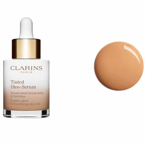 Clarins Tinted Oleo-Serum 05 in 30ml bottle, featuring a sleek design, designed for glowing, tinted skin care by Jag Couture London.