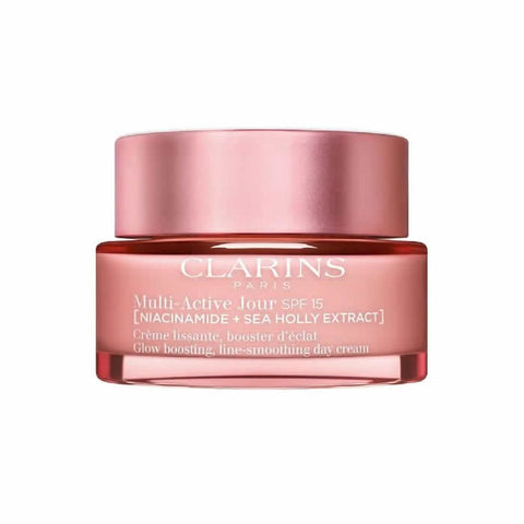 Jar of Clarins Multi-Active Day Cream SPF 15, a 50ml skincare product from Jag Couture London - New York.