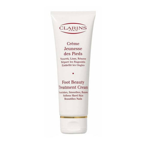 Jag Couture London New York Clarins Foot Beauty Treatment Cream 125ml in a jar, designed for nourishing and softening feet.