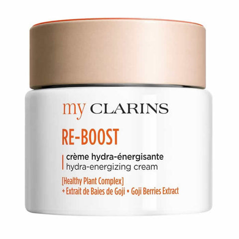 Jar of My Clarins Hydra Energizing Cream 50ml by Jag Couture London featuring the product label and packaging details.