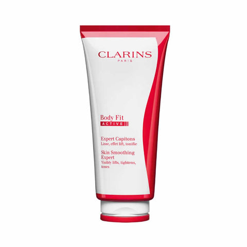 Clarins Body Fit Active 200ml body lotion from Jag Couture London - New York, featuring a sleek bottle with product label.
