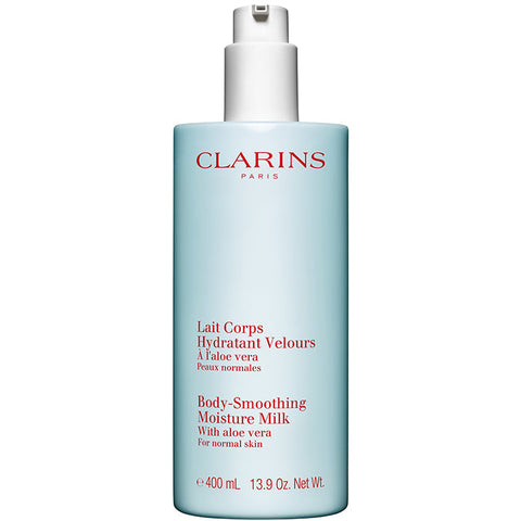 Jag Couture London New York Clarins Body Smoothing Moisture Milk 400ml bottle with pump dispenser