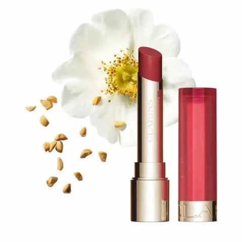 Jag Couture London New York Clarins Lip Oil Balm 05 Cherry in 2.9g, featuring a sleek tube and vibrant cherry-colored lip oil.