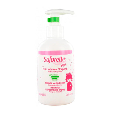 Jag Couture London Miss Saforelle Intimate & Body Care 250ml bottle, gentle feminine hygiene product with soothing formula.