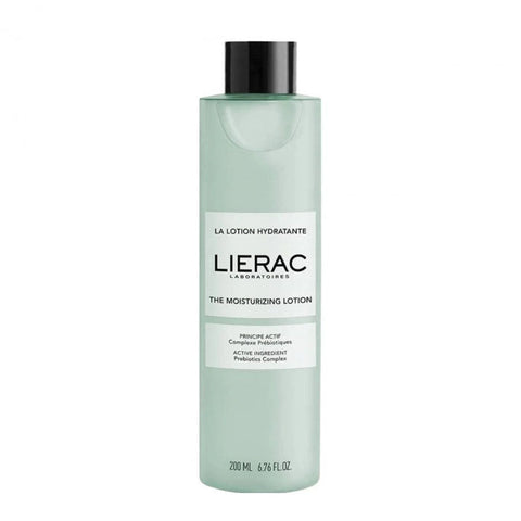 Lierac Moisturising Cleansing Lotion 200ml bottle with pump dispenser, designed for gentle facial cleansing and hydration.
