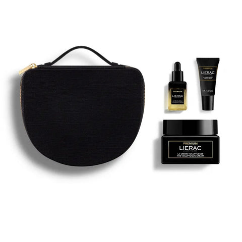 Set of four Lierac Premium Voluptuous Cream 50ml jars, luxurious skincare products by Jag Couture London - New York.