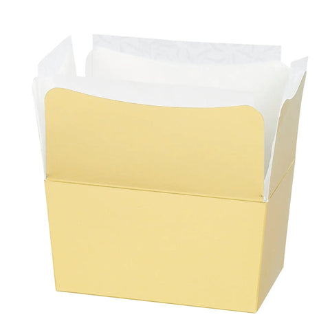Gold matte ballotin box with glassine liners, 375g capacity, measuring 118x74x55mm, from Jag Couture London New York.
