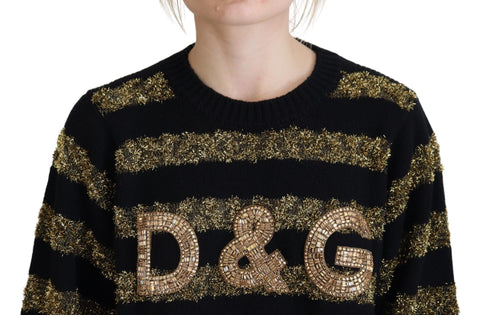 Black Gold D&amp;G Crystal Cashmere Sweater