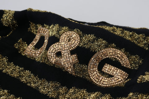 Black Gold D&amp;G Crystal Cashmere Sweater
