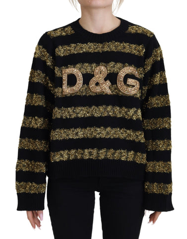 Black Gold D&amp;G Crystal Cashmere Sweater