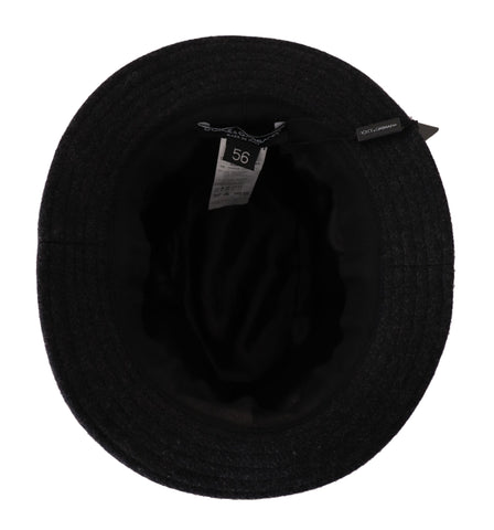 Gray Virgin Wool Logo Fedora Trilby Cappello Hat