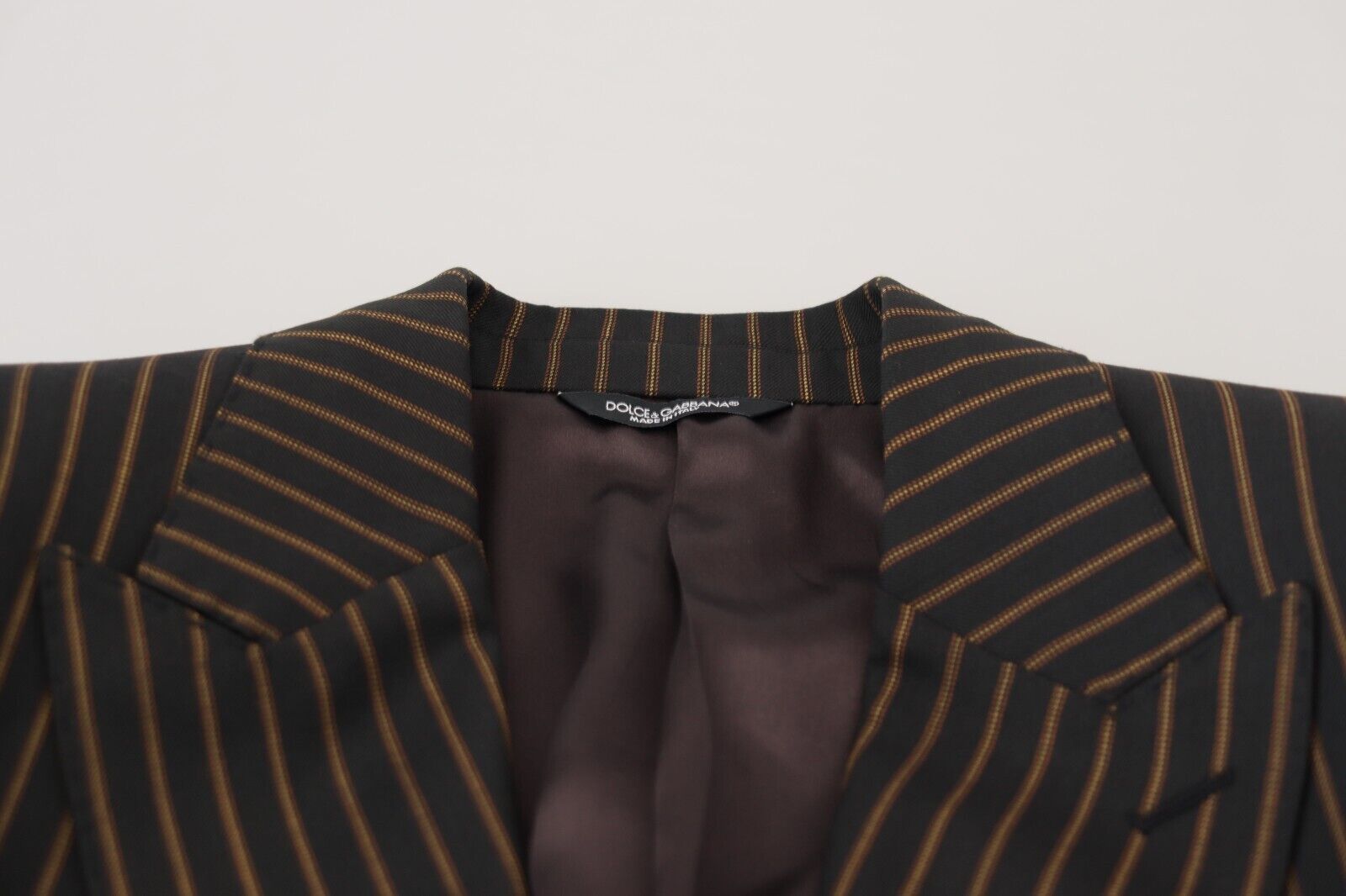 Dark Gray Stripes Single Breasted Blazer
