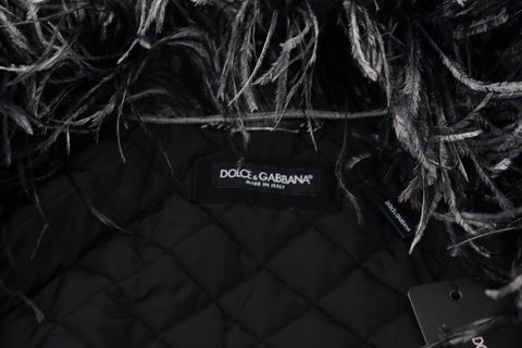 Black White Fur Shearling Full Zip Jacket