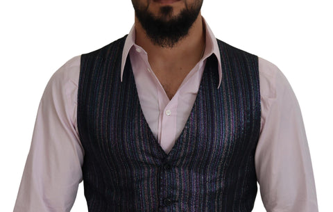 Multicolor Polyester Waistcoat Dress Formal Vest