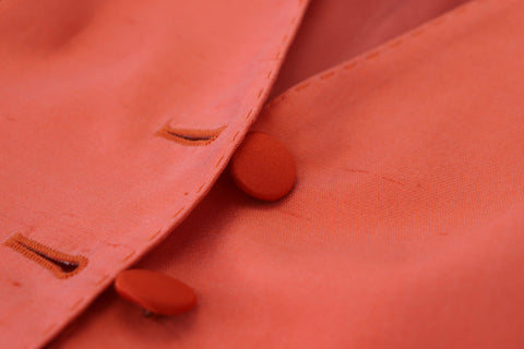 Orange Sleeveless Waistcoat Cropped Vest Top
