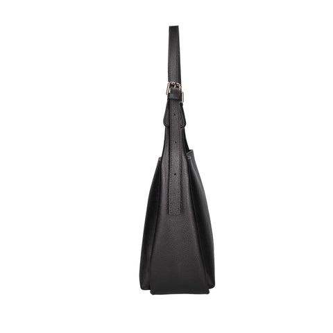 Roberta Rossi RR220715723FBG-D28 black leather handbag by Jag Couture London - New York with gold hardware and adjustable strap