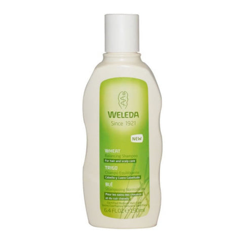 Jag Couture London Weleda Wheat Balancing Shampoo 190ml bottle with label and cap, displayed on a plain background.