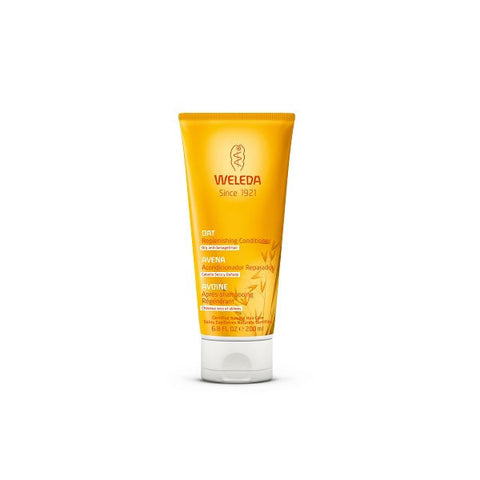 Weleda Oat Replenishing Conditioner 200ml bottle with label, designed for nourishing and hydrating hair.