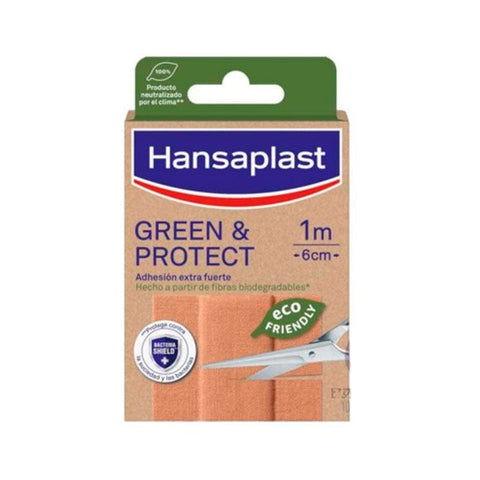 Hansaplast Green & Protect 10 adhesive strips by Jag Couture London - New York, showing sterile bandages with green accents.