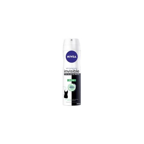 Nivea Black &amp; White Active Deodorant Spray 200ml