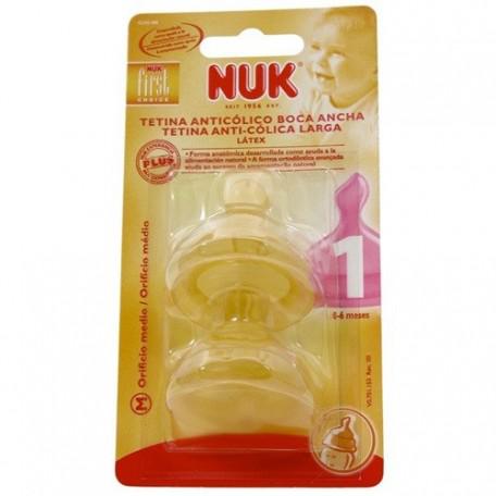 Tetina Ancha First Choice 1 M Latex 2 Unidades Nuk