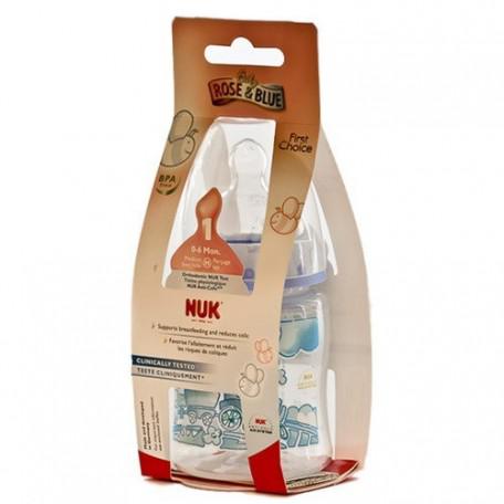 Biberon First Choice Blue Silicona 1 M 150ml Nuk Jag Couture London - New York