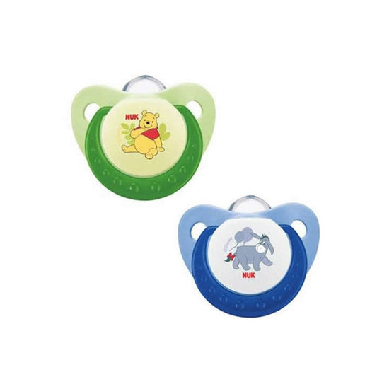 Nuk Winnie The Pooh Soother Latex Size 1 0-6 Months 2 Units Jag Couture London - New York