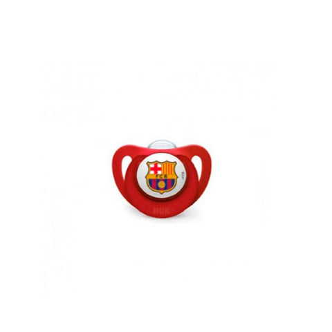Jag Couture London silicone pacifier for babies aged 0-6 months, featuring a soft, safe design with a colorful pattern.