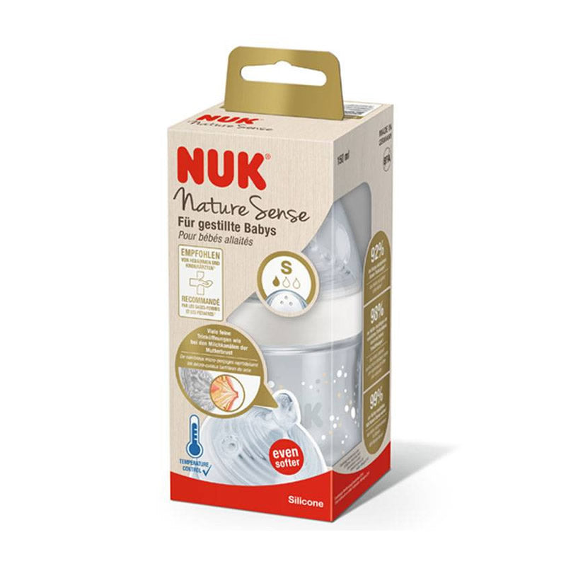 Nuk Nature Sense Glass Bottle TC 0-6S 120 ml Jag Couture London - New York
