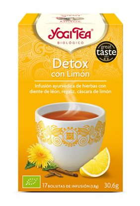 Yogi Tea Detox con Limón by Jag Couture London-New York, 17 tea bags of lemon-flavored detox herbal tea.
